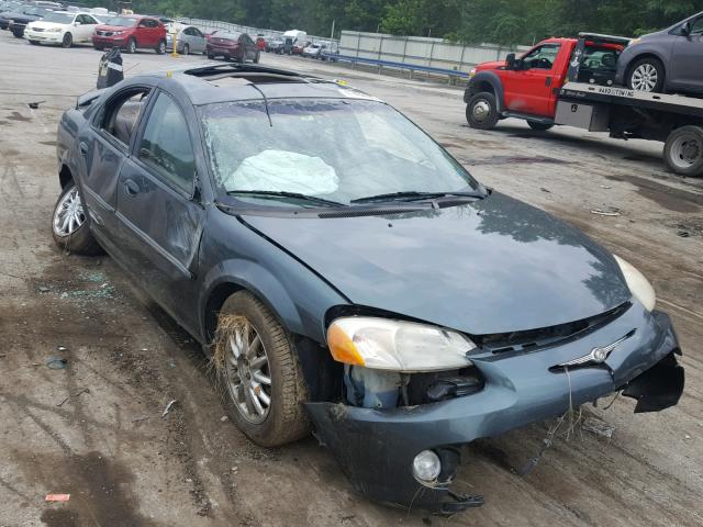 1C3EL56R32N135631 - 2002 CHRYSLER SEBRING LX BLUE photo 1