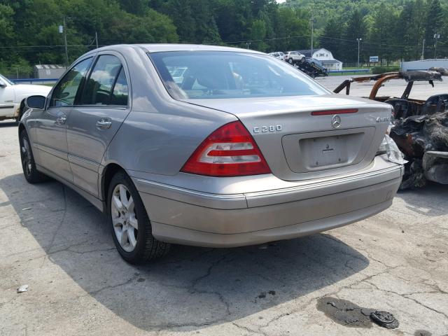 WDBRF92H77F910778 - 2007 MERCEDES-BENZ C 280 4MAT TAN photo 3