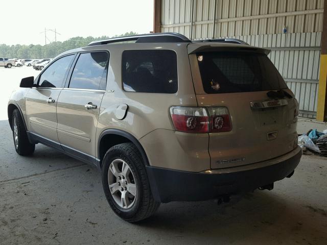 1GKER23D89J178790 - 2009 GMC ACADIA SLT ოქროსფერი ფოტო 3