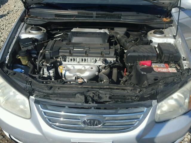 KNAFE121985501441 - 2008 KIA SPECTRA SILVER photo 7