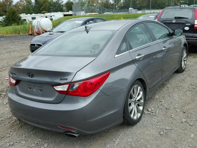 5NPEC4AB7BH221315 - 2011 HYUNDAI SONATA SE GRAY photo 4