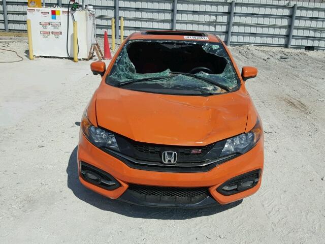 2HGFG4A57FH704743 - 2015 HONDA CIVIC SI ORANGE photo 9