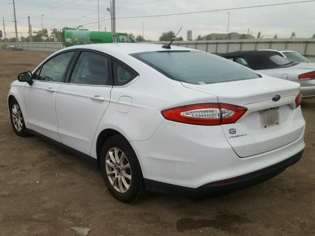 1FA6P0G75G5100655 - 2016 FORD FUSION S WHITE photo 3