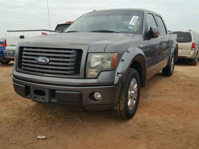 1FTEW1C85AKE27935 - 2010 FORD F150 SUPER GRAY photo 2