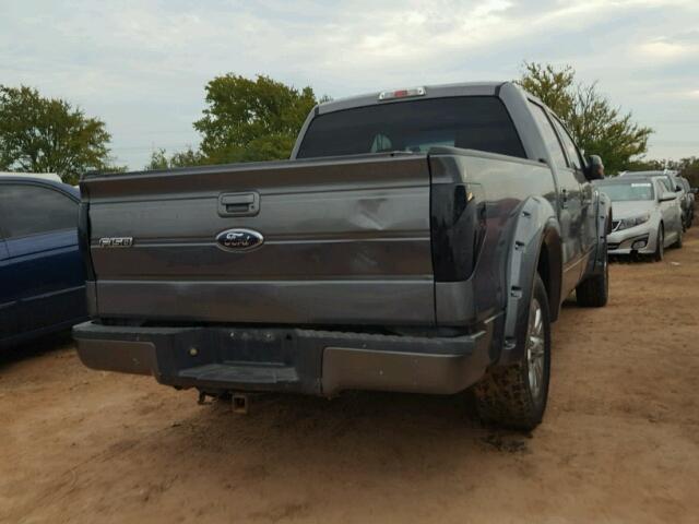 1FTEW1C85AKE27935 - 2010 FORD F150 SUPER GRAY photo 4