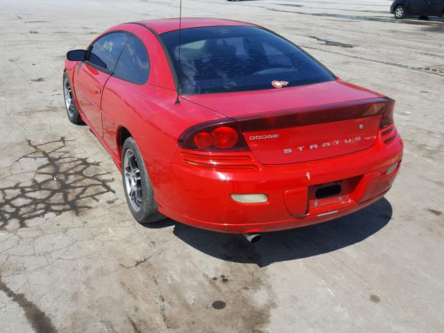 4B3AG52H82E078838 - 2002 DODGE STRATUS R/ RED photo 3