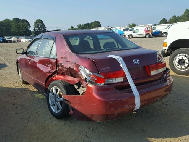 1HGCM66523A057209 - 2003 HONDA ACCORD EX MAROON photo 3