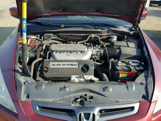 1HGCM66523A057209 - 2003 HONDA ACCORD EX MAROON photo 7