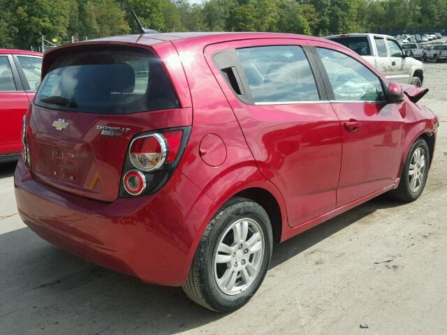 1G1JC6SH5C4208561 - 2012 CHEVROLET SONIC LT RED photo 4