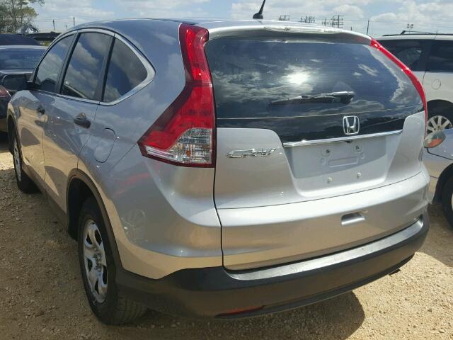 3CZRM3H32EG709392 - 2014 HONDA CR-V LX SILVER photo 3