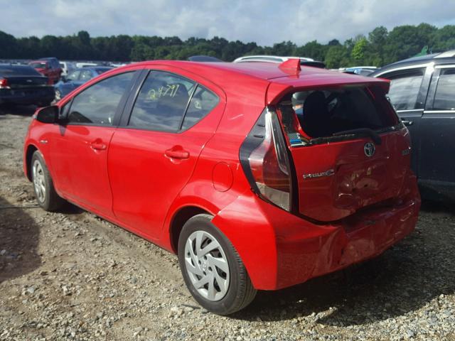 JTDKDTB36F1576328 - 2015 TOYOTA PRIUS C RED photo 3