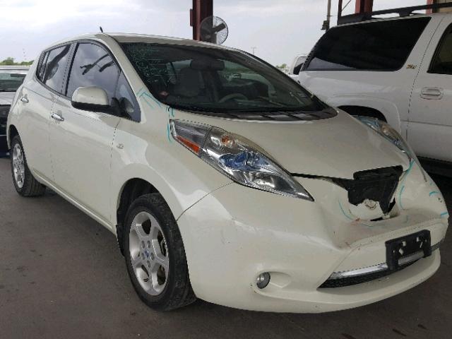 JN1AZ0CP2BT000525 - 2011 NISSAN LEAF SV WHITE photo 1