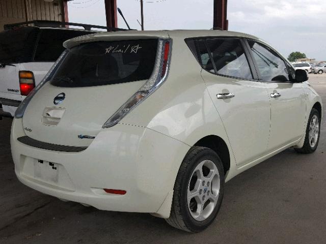 JN1AZ0CP2BT000525 - 2011 NISSAN LEAF SV WHITE photo 4