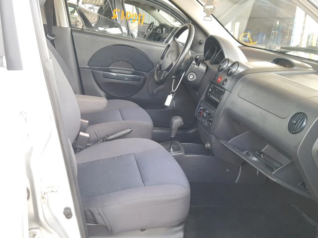KL1TD66657B768823 - 2007 CHEVROLET AVEO BASE Күміс фото 5