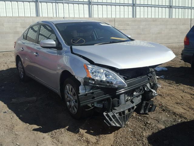 3N1AB7AP0FL657883 - 2015 NISSAN SENTRA S SILVER photo 1