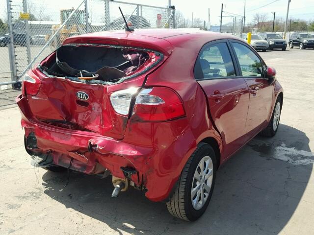 KNADM5A37D6227763 - 2013 KIA RIO LX Կարմիր լուսանկար 4