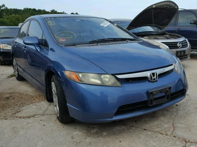 1HGFA16598L113473 - 2008 HONDA CIVIC LX BLUE photo 1