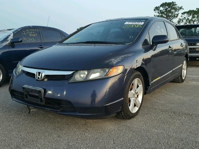 1HGFA16866L069861 - 2006 HONDA CIVIC EX BLUE photo 2