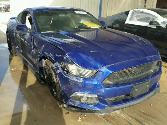 1FA6P8CF7F5381626 - 2015 FORD MUSTANG GT BLUE photo 1