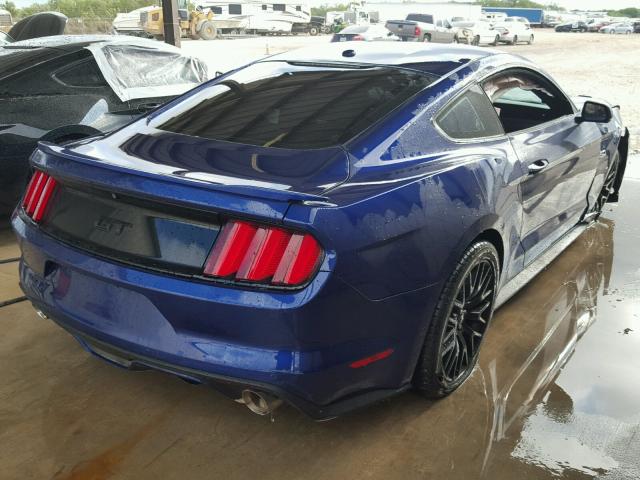 1FA6P8CF7F5381626 - 2015 FORD MUSTANG GT BLUE photo 4