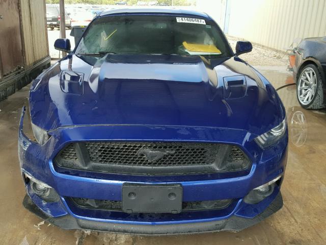 1FA6P8CF7F5381626 - 2015 FORD MUSTANG GT BLUE photo 9