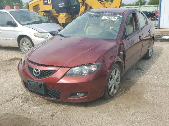 JM1BK32G881126272 - 2008 MAZDA 3 I RED photo 2