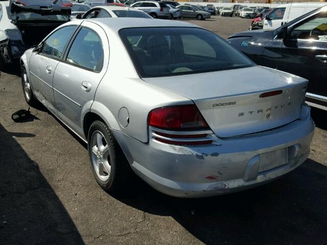 1B3EL46J14N345911 - 2004 DODGE STRATUS SX GRAY photo 3