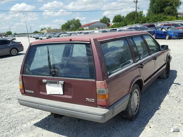 YV1FA8851L2300753 - 1990 VOLVO 740 BASE BURGUNDY photo 4