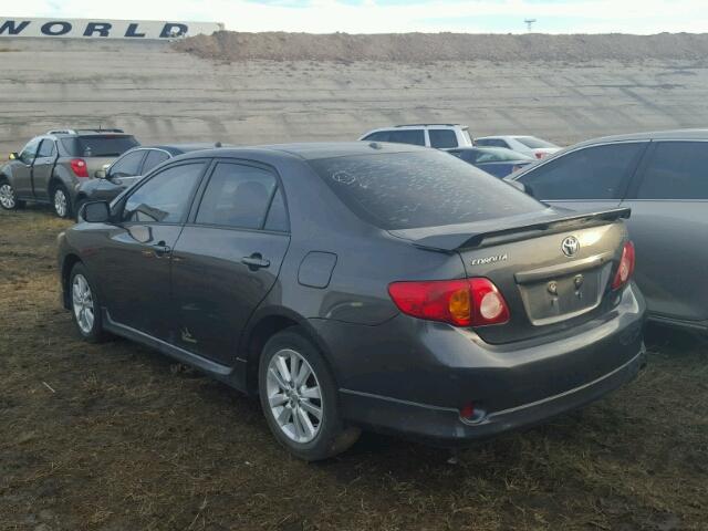 1NXBU4EE5AZ212293 - 2010 TOYOTA COROLLA GRAY photo 3