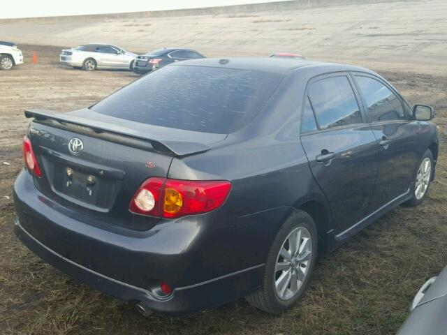 1NXBU4EE5AZ212293 - 2010 TOYOTA COROLLA GRAY photo 4