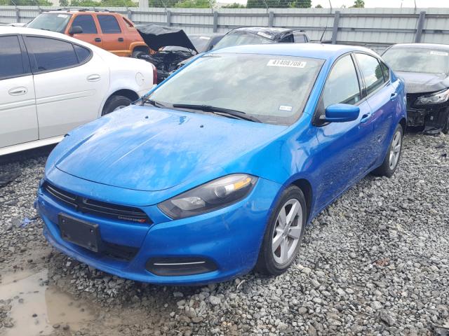 1C3CDFBB1GD694496 - 2016 DODGE DART SXT BLUE photo 2