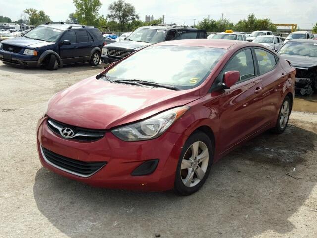 KMHDH4AE3BU151868 - 2011 HYUNDAI ELANTRA GL RED photo 2