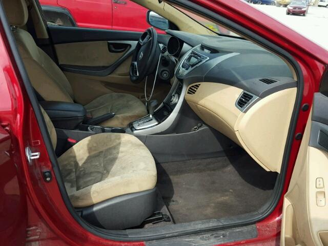 KMHDH4AE3BU151868 - 2011 HYUNDAI ELANTRA GL RED photo 5