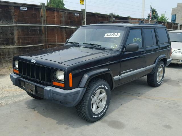 1J4FF48S61L547161 - 2001 JEEP CHEROKEE S BLACK photo 2