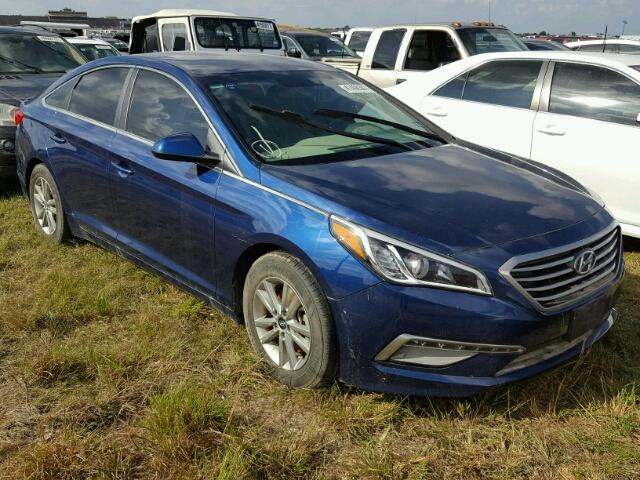 5NPE24AFXFH157699 - 2015 HYUNDAI SONATA BLUE photo 1