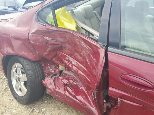 2G2WP522151136378 - 2005 PONTIAC GRAND PRIX Tünd qırmızı foto 9