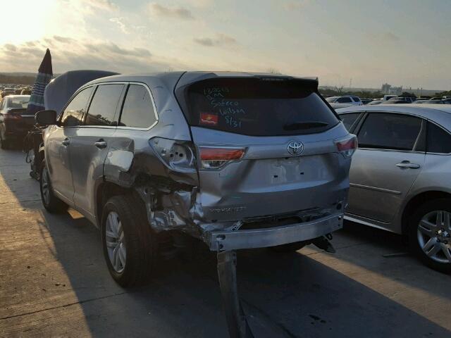 5TDZARFH1GS021663 - 2016 TOYOTA HIGHLANDER SILVER photo 3