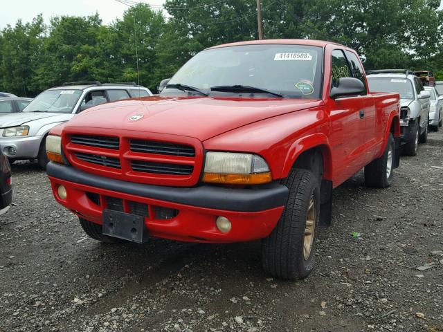 1B7GG32X02S514606 - 2002 DODGE DAKOTA SPO RED photo 2