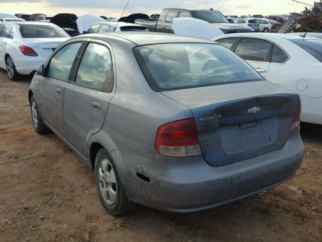 KL1TD56686B579690 - 2006 CHEVROLET AVEO GRAY photo 3