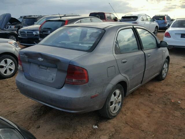 KL1TD56686B579690 - 2006 CHEVROLET AVEO GRAY photo 4