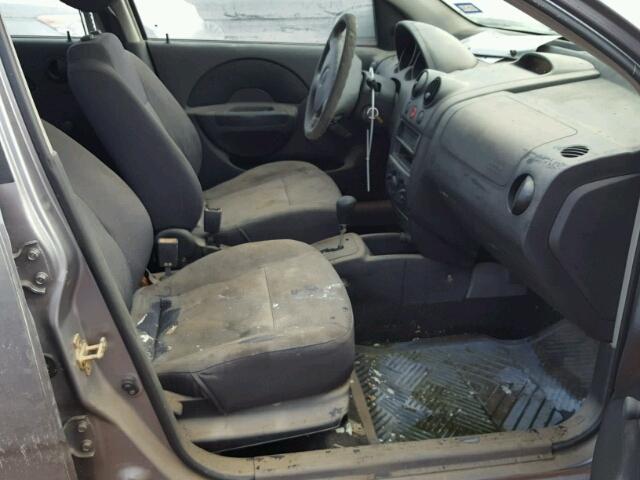 KL1TD56686B579690 - 2006 CHEVROLET AVEO GRAY photo 5