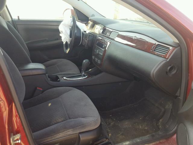 2G1WT57N891241539 - 2009 CHEVROLET IMPALA 1LT RED photo 5