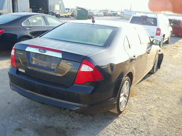 3FAHP0JA0AR154401 - 2010 FORD FUSION SEL BLACK photo 4