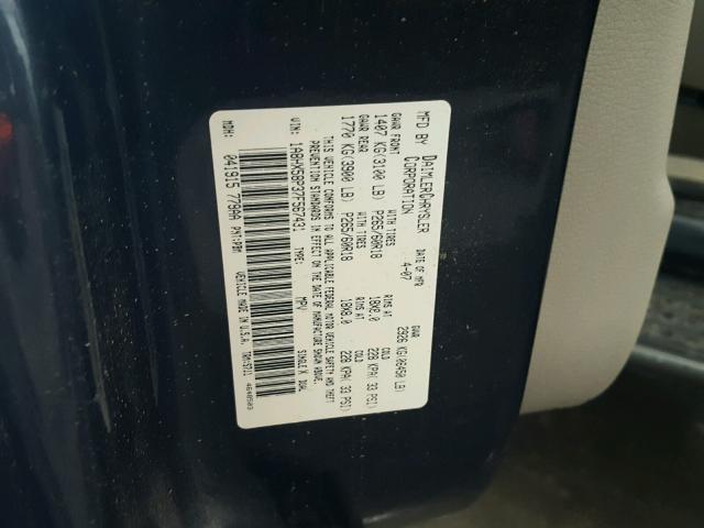 1A8HX58P37F567431 - 2007 CHRYSLER ASPEN LIMI BLUE photo 10