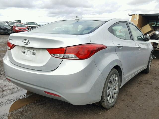 KMHDH4AE9CU375650 - 2012 HYUNDAI ELANTRA GL SILVER photo 4