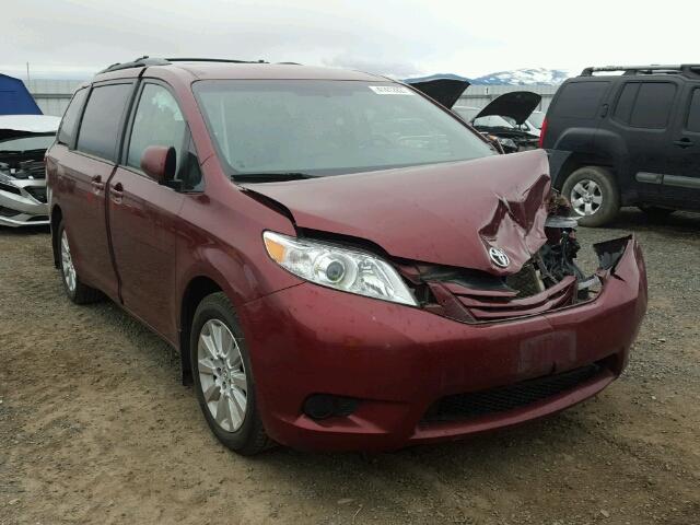 5TDJK3DC5FS110830 - 2015 TOYOTA SIENNA MAROON photo 1