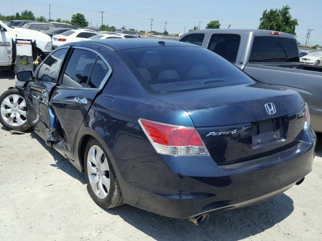 5KBCP3F84AB008579 - 2010 HONDA ACCORD EXL BLUE photo 3