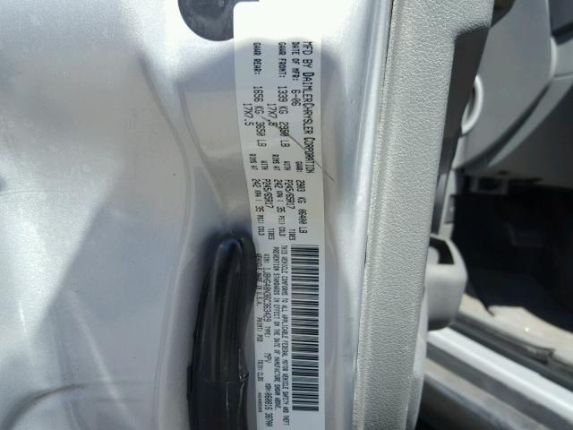 1J8HG48N36C363429 - 2006 JEEP COMMANDER SILVER photo 10