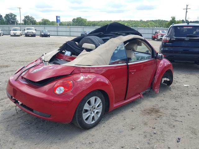 3VWPF31Y98M420445 - 2008 VOLKSWAGEN NEW BEETLE წითელი ფოტო 4