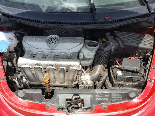 3VWPF31Y98M420445 - 2008 VOLKSWAGEN NEW BEETLE წითელი ფოტო 7